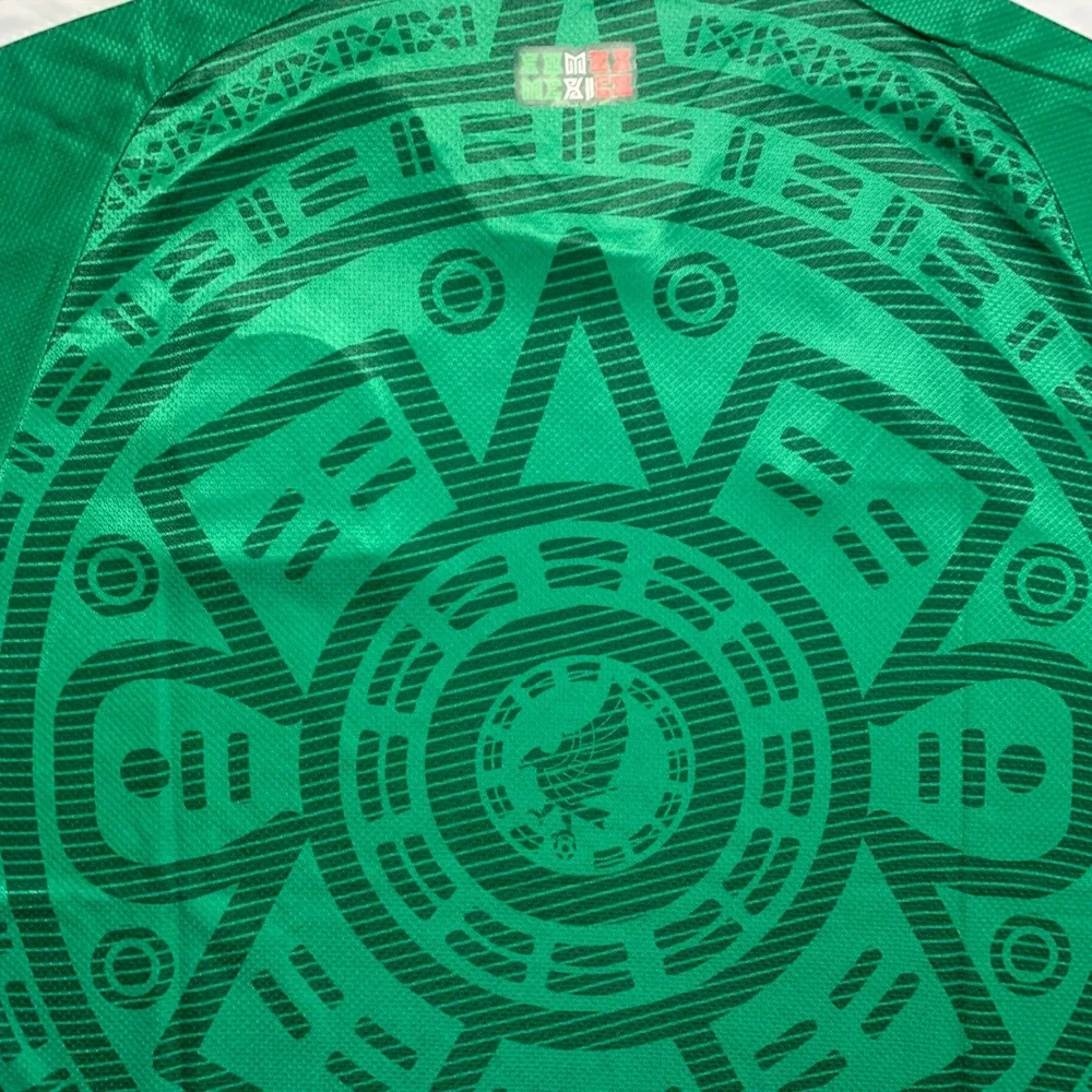 Adidas Mexico Soccer Jersey Mens XL Green New Aztec Graphic Slim Fit Shirt